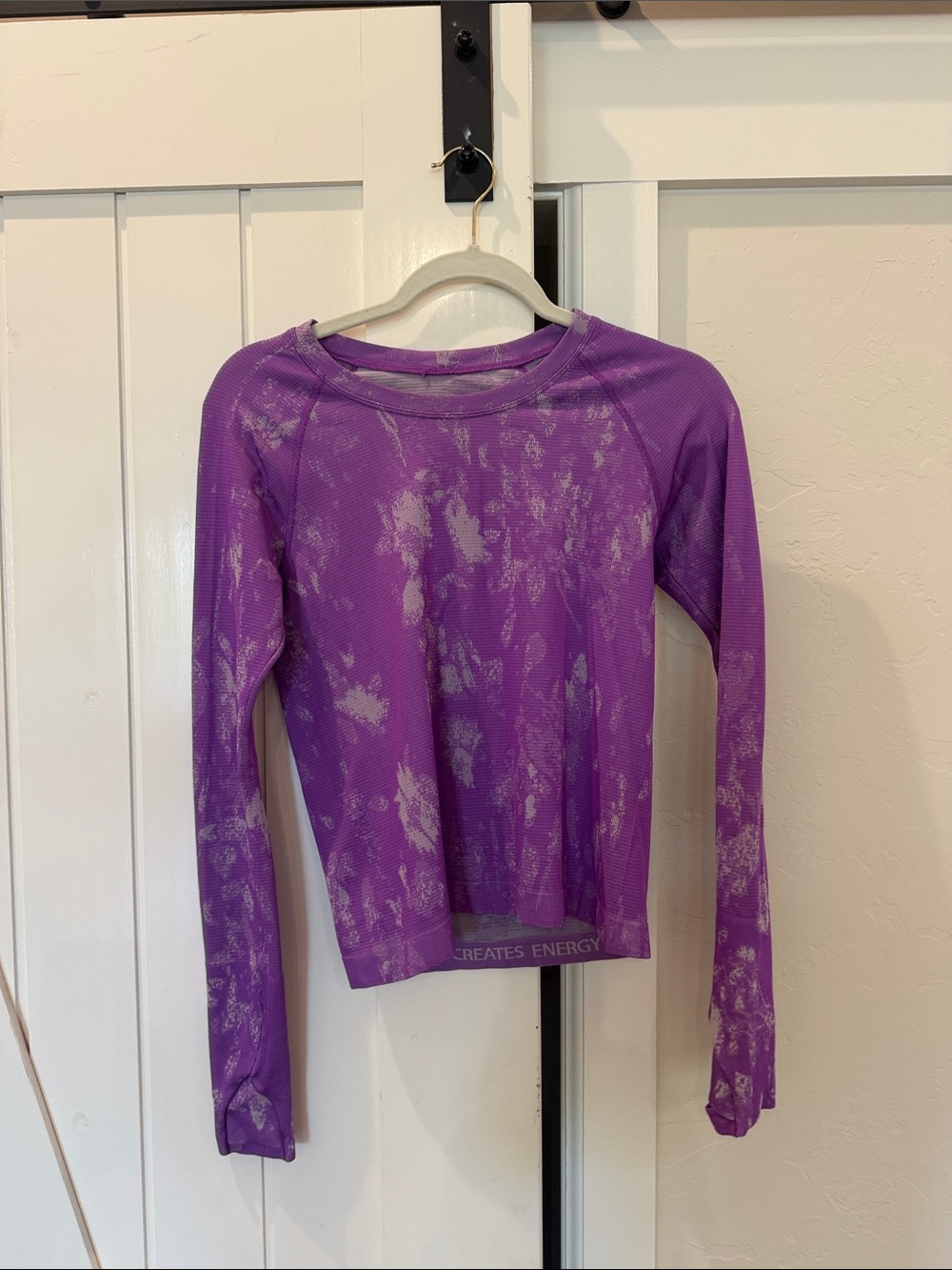 Lululemon Purple Tie-Dye Long Sleeve Athletic Top